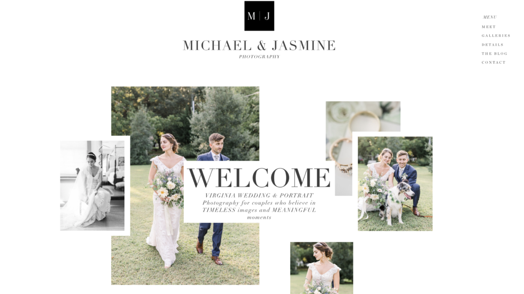 Michael and Jasmine Photography New Website Brand