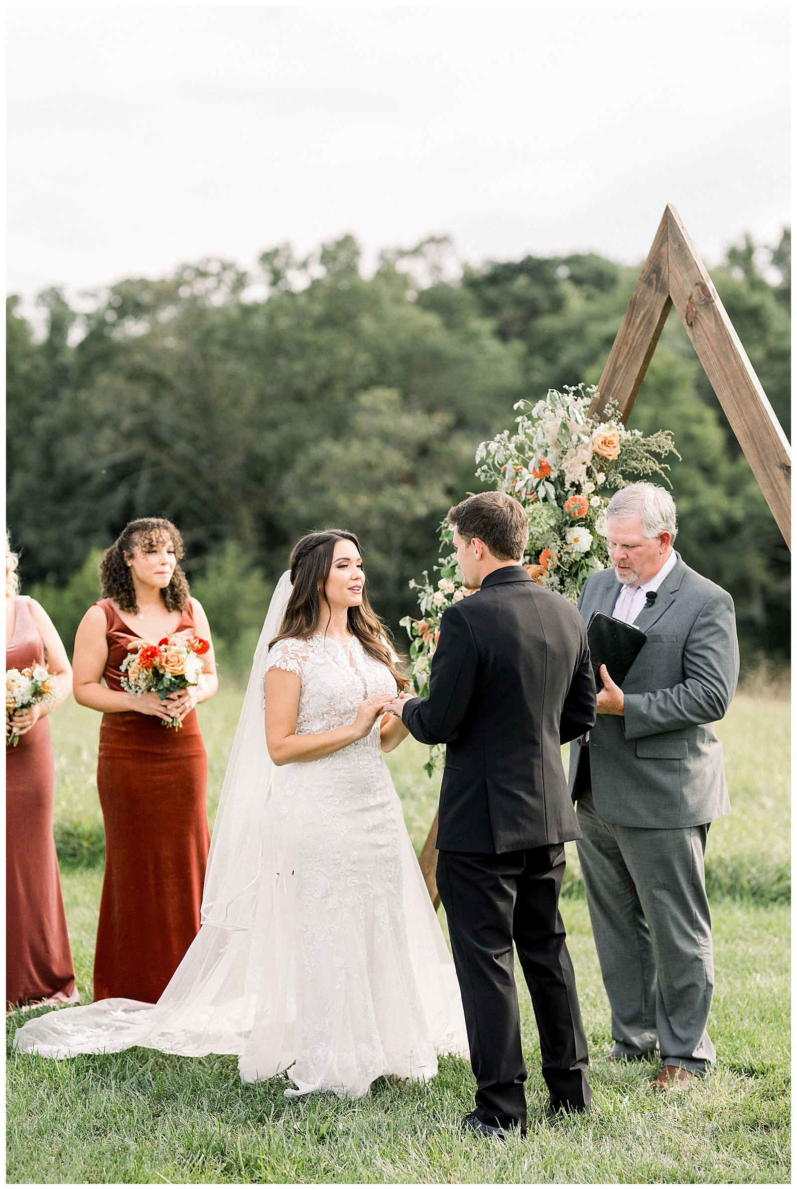 Rust and Terracotta wedding colors Waters Edge Mount Ida Farm Wedding by Michael and Jasmine Photography