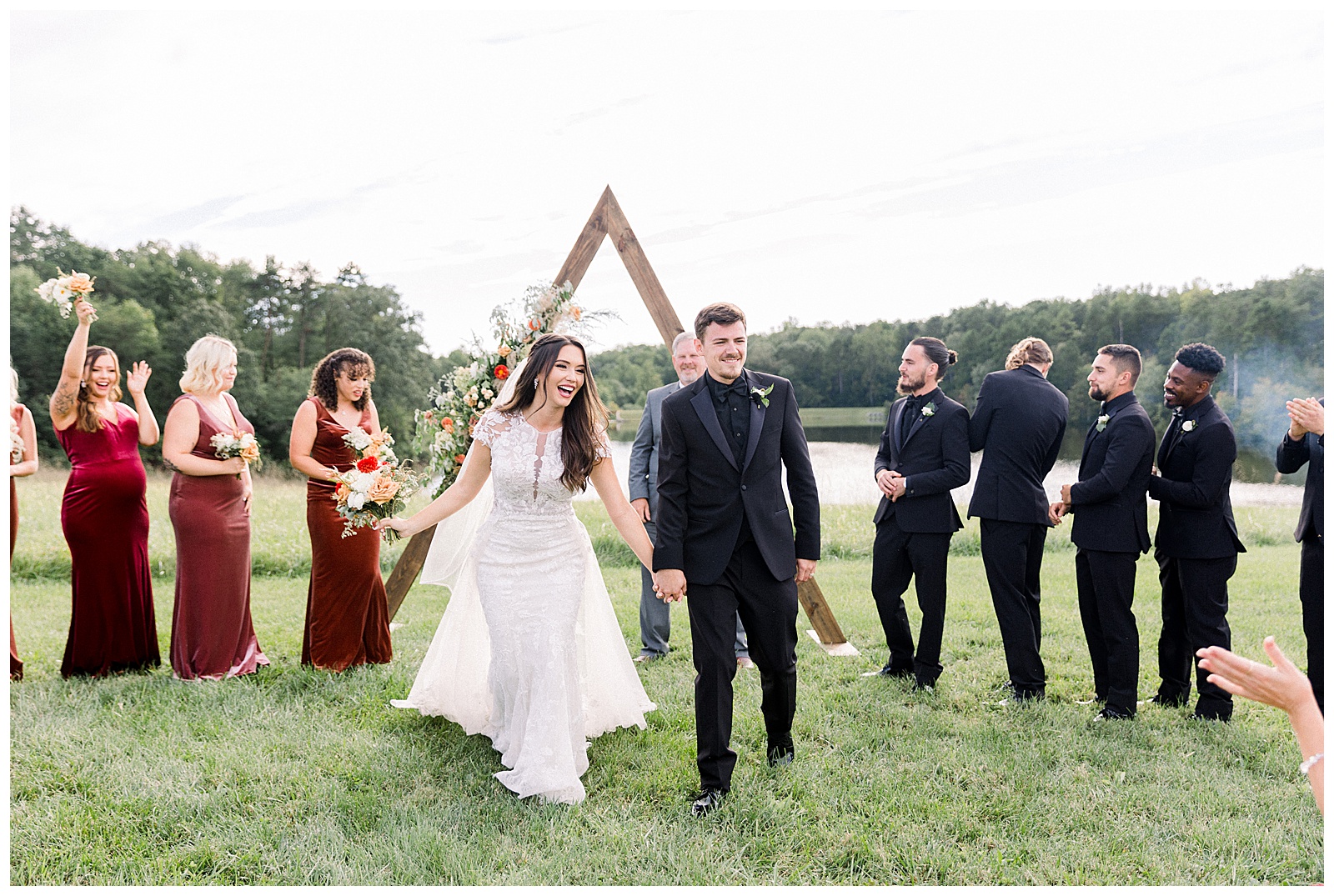 Rust and Terracotta wedding colors Waters Edge Mount Ida Farm Wedding by Michael and Jasmine Photography