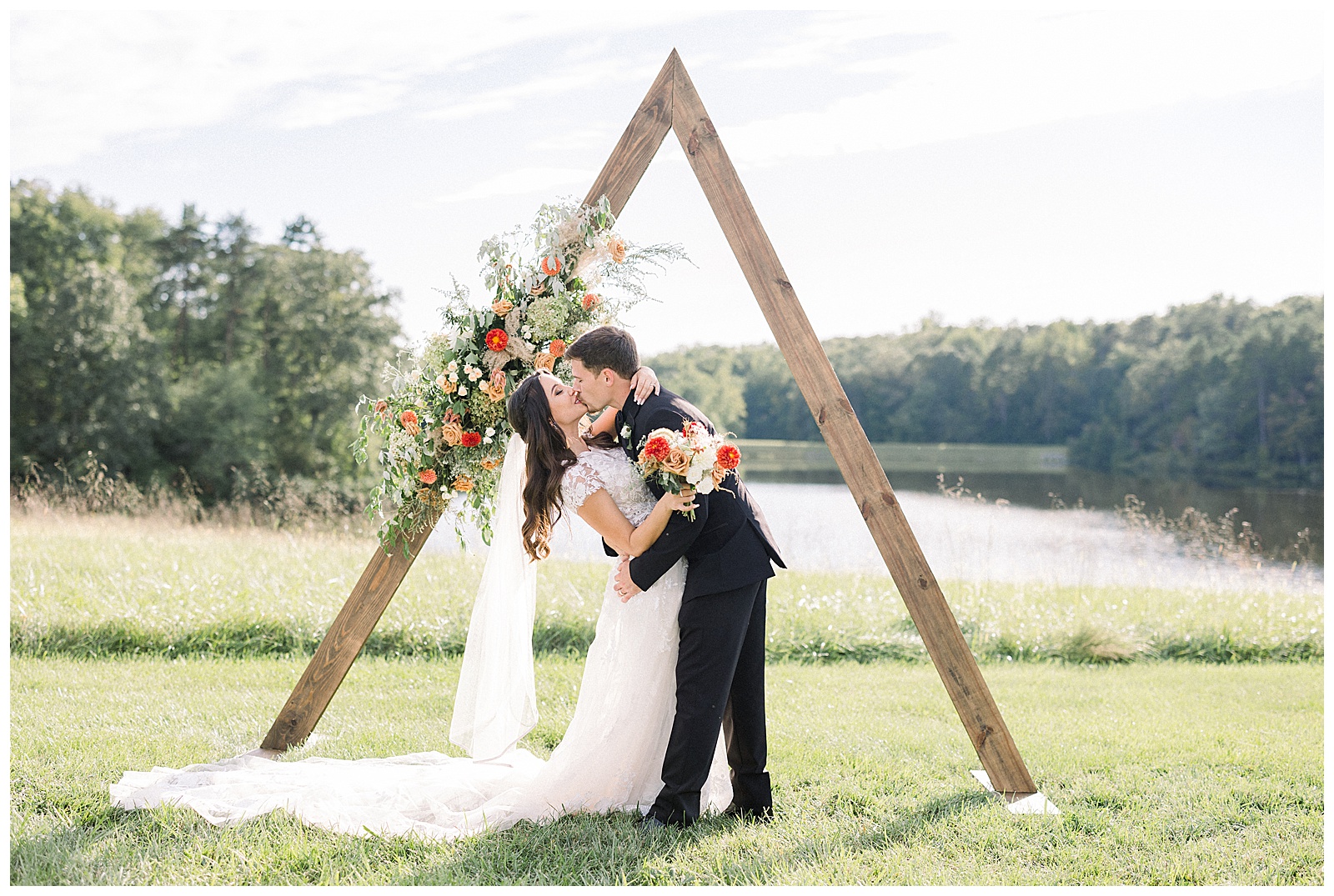 Rust and Terracotta wedding colors Waters Edge Mount Ida Farm Wedding by Michael and Jasmine Photography